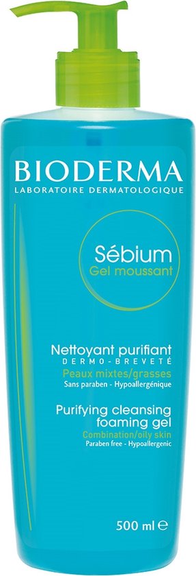 Bioderma Sebium Gel Moussant - Reiniger voor vette en acnegevoelige huid - 500 ml