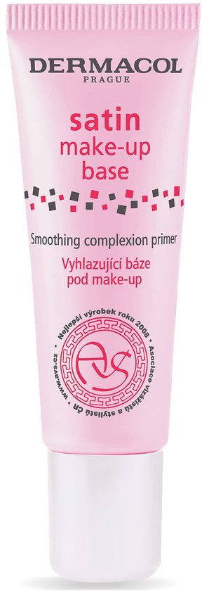 Dermacol Satin Make-Up Base - Transparante Primer - Verkleint Poriën - Voor Alle Huidtypes - Verstevigend en Langdurig - 10 ml