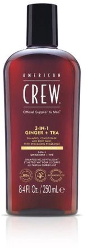 American Crew - 3-in-1 Shampoo, Conditioner & Body-Wash Ginger Tea