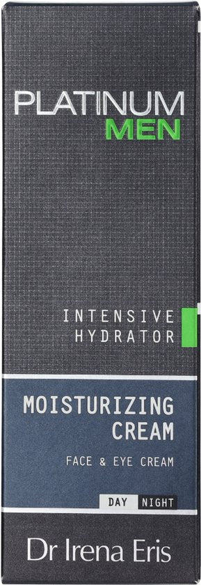Dr Irena Eris Platinum Men Intensive Hydrator Moisturizing Face And Eye Area Cream 50 ml - 2-in-1 Hydraterende Gezichtscrème Voor Mannen - Verzorging Voor Gezicht En Oogcontour - Niet-Vette Creme Voor Dagelijkse Hydratatie En Comfort