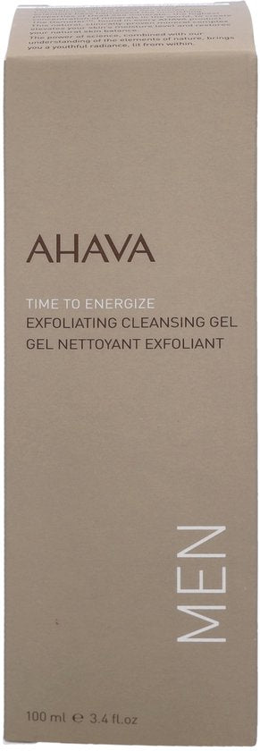 AHAVA MAN Exfoliërende Reinigingsgel - Diepe Reiniging & Verfrissing | Verwijdert Verstopte Poriën | Zachte en Energiegevende Formule | Gezichtsreiniger voor mannen - 100ml