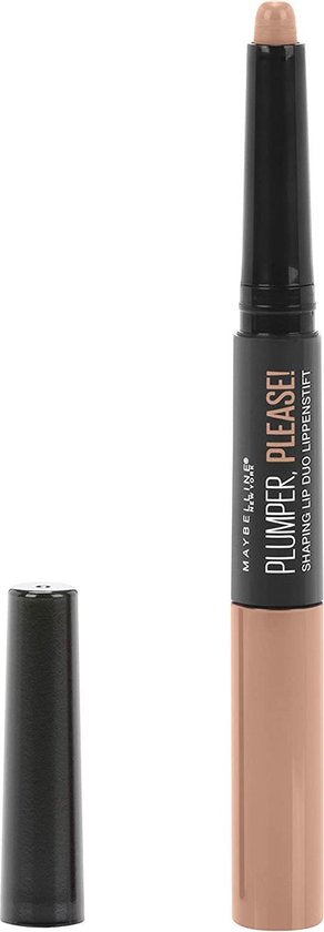Maybelline Plumper, Please! Shaping Lip Duo | 200 Tease | Lip Filler, Lip Vergroter (Volle Lippen, Nude, 4 ml)
