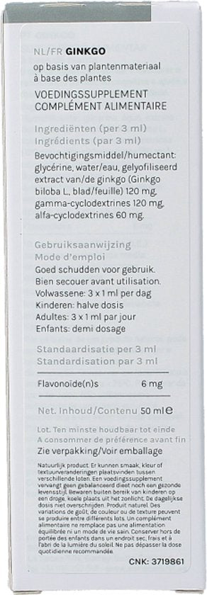 Soria Natural Ginkgo biloba extract 50 Milliliter