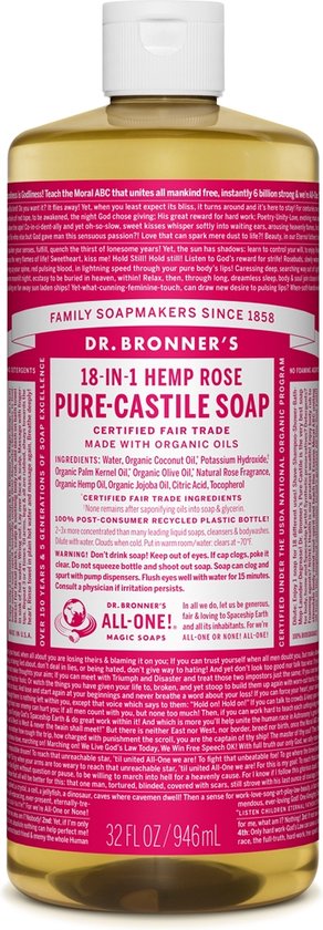 Dr Bronners Liquid Soap Roos 945ml