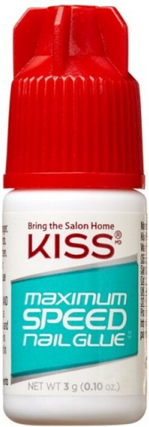KISS Maximum Speed Nagellijm – Sneldrogende Nagel Lijm voor Kunstnagels, nepnagels & Nagelreparatie – 3 gr