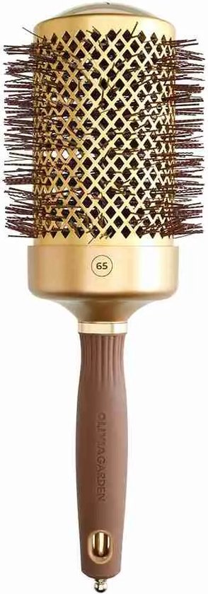 Olivia Garden Expert Blowout Shine Wavy Föhnborstel Goud-Bruin