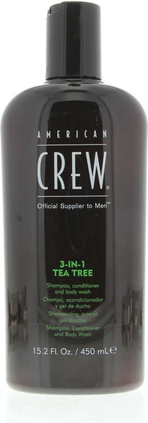 American Crew Tea Tree 3-in-1 Shampoo, Conditioner & Body Wash | 450ml