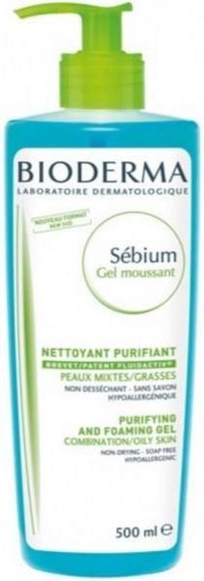 Bioderma Sebium Gel Moussant - Reiniger voor vette en acnegevoelige huid - 500 ml