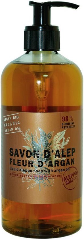 Aleppo Soap Co Arganzeep exfoliant bio met pomp 500 Milliliter