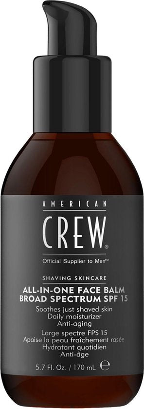 American Crew All In One Face Balm | Dagcrème met SPF 15 | 170 ml