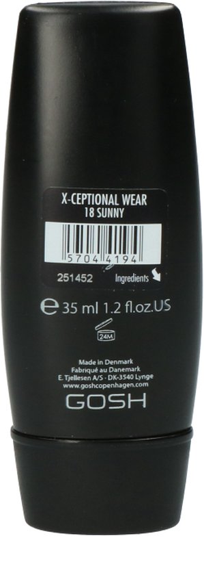 Gosh - X-Ceptional Wear Foundation Long Lasting Makeup Long Lasting Face Primer 18 Sunny 35Ml