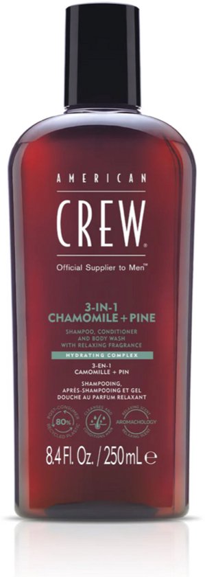 American Crew - 3-in-1 Shampoo, Conditioner & Body-Wash Chamomile & Pine