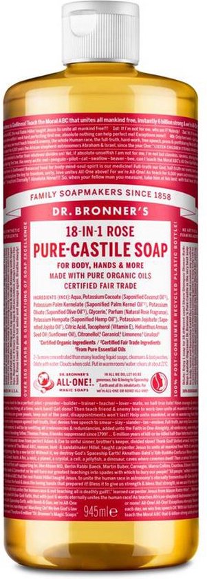 Dr Bronners Liquid Soap Roos 945ml