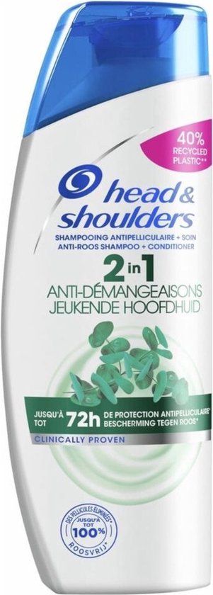 1x Head & Shoulders Jeukende Hoofdhuid 2in1 - Anti-roos Shampoo & Conditioner - Tot 100% Roosvrij