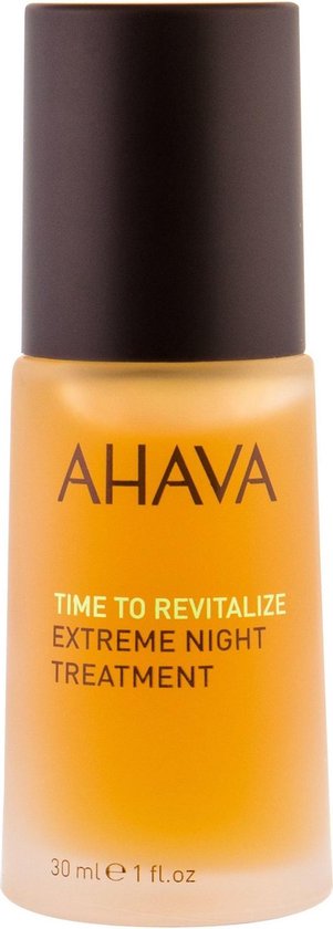 AHAVA extreem nacht behandeling – Geeft stevigheid en houdt de huid glad  – Versterkt de natuurlijke barrière van de huid – VEGAN – Alcohol- en parabenenvrij – 30ml