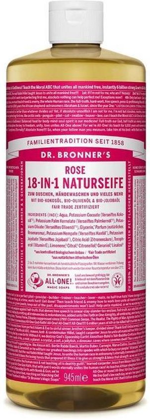 Dr Bronners Liquid Soap Roos 945ml
