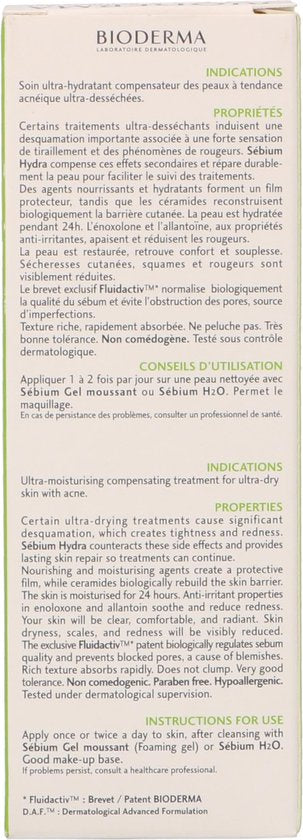 Bioderma - Sebium Hydra Cream 40 ml