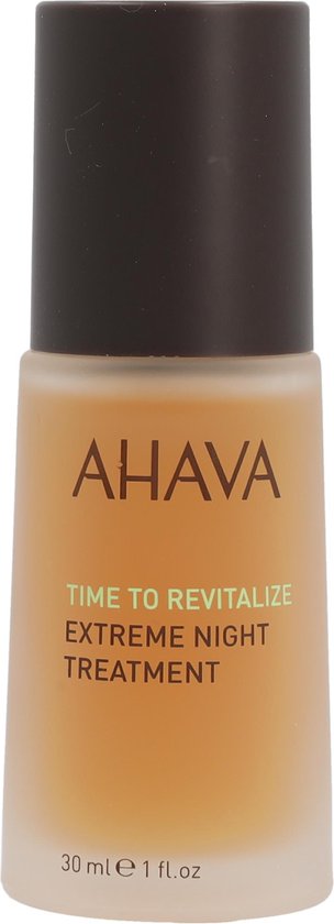 AHAVA extreem nacht behandeling – Geeft stevigheid en houdt de huid glad  – Versterkt de natuurlijke barrière van de huid – VEGAN – Alcohol- en parabenenvrij – 30ml
