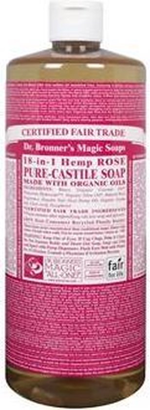 Dr Bronners Liquid Soap Roos 945ml