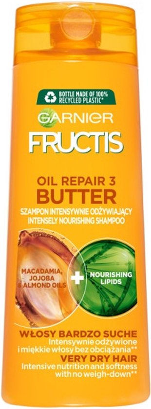 Fructis Oil Repair 3 Butter versterkende shampoo voor zeer droog en beschadigd haar 400 ml