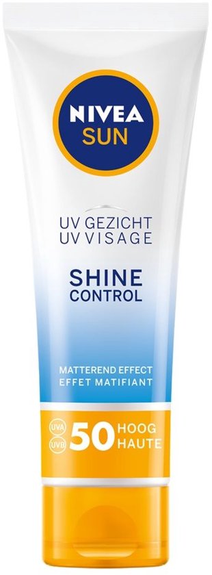 NIVEA SUN Face Shine Control Zonnebrand Gezicht - SPF 50 - Matterend Effect - Zonnebrandcrème - 50 ml