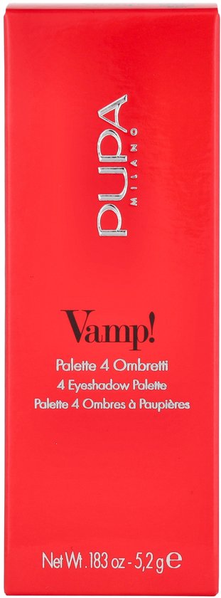 PUPA Milano Vamp! 4 Oogschaduw Palette 001 Natural Matt - 5,2 gr