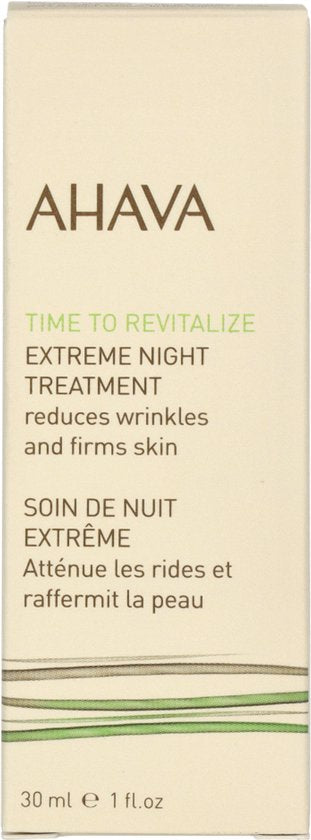 AHAVA extreem nacht behandeling – Geeft stevigheid en houdt de huid glad  – Versterkt de natuurlijke barrière van de huid – VEGAN – Alcohol- en parabenenvrij – 30ml