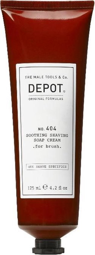 Depot 404 soothing shaving soap cream for brush 125ml | Een verzachtende scheercreme