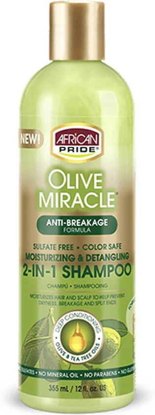 African Pride Olive Miracle 2 -IN-1 Shampoo & Conditioner-355 ml