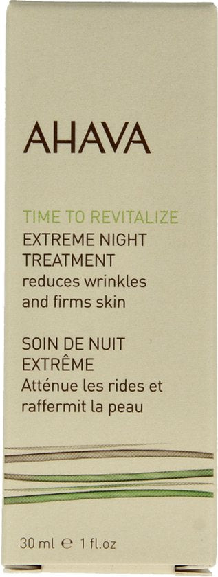 AHAVA extreem nacht behandeling – Geeft stevigheid en houdt de huid glad  – Versterkt de natuurlijke barrière van de huid – VEGAN – Alcohol- en parabenenvrij – 30ml