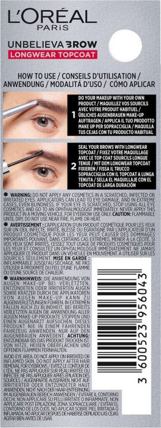 L'Ore´al Unbelieva Brow Longwear Topcoat - Universal Transparent