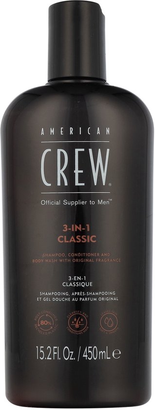 American Crew 3-in-1 Shampoo, Conditioner en Body Wash - 450ml