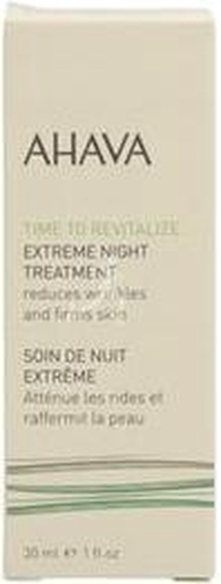 AHAVA extreem nacht behandeling – Geeft stevigheid en houdt de huid glad  – Versterkt de natuurlijke barrière van de huid – VEGAN – Alcohol- en parabenenvrij – 30ml