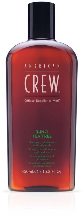 American Crew Tea Tree 3-in-1 Shampoo, Conditioner & Body Wash | 450ml