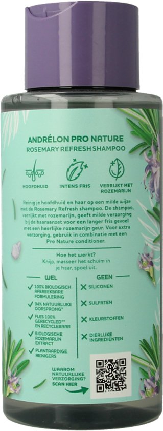 Andrélon Pro Nature Rosemary Refresh Shampoo 400 ml
