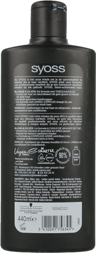 Syoss Blonde and Silver Shampoo 440 ml
