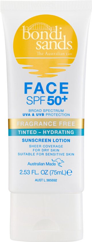 BONDI SANDS - Sunscreen Face Lotion SPF 50+ F/F Tinted – Hydrating