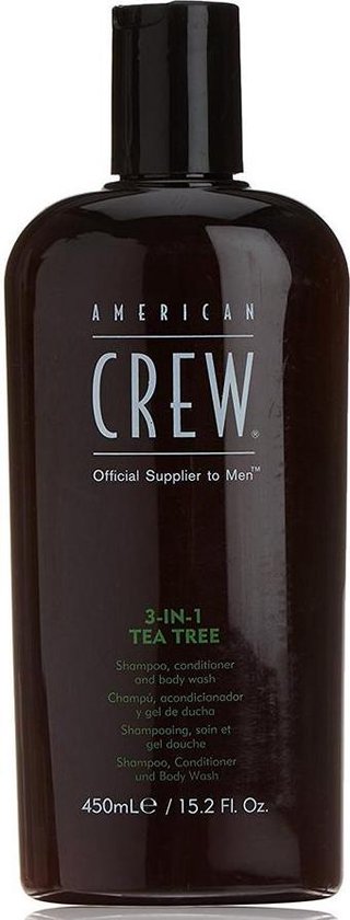 American Crew Tea Tree 3-in-1 Shampoo, Conditioner & Body Wash | 450ml