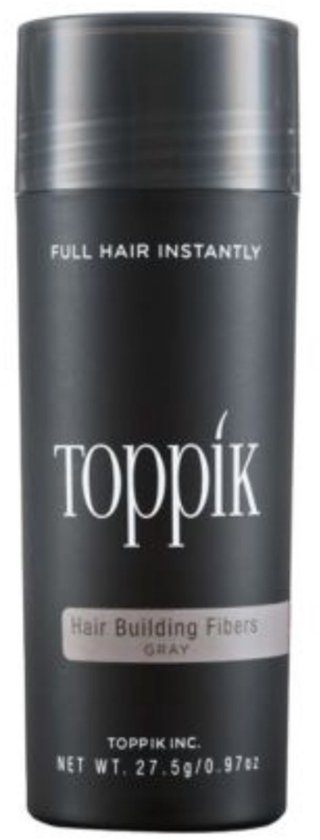 Toppik Hair Building Fibers Grijs | 27,5 gram | Cosmetische Haarverdikker, Verbergt haaruitval (Direct voller haar)