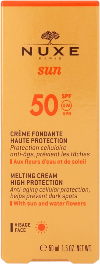 Nuxe Sun Melting Cream High Protection Zonnecrème SPF50 - Zonnebrand - 50 ml
