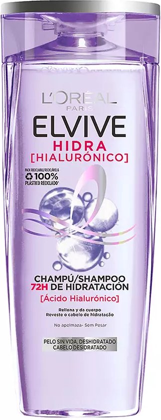 Vochtinbrengende Shampoo L'Oreal Make Up Elvive Hidra Hyaluronzuur (370 ml)
