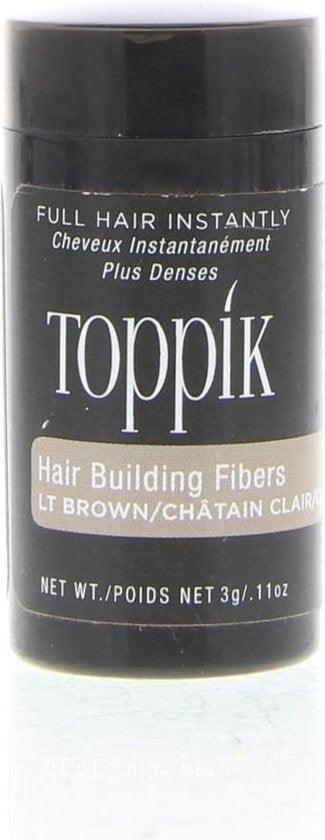 Toppik Hair Building Fibers Lichtbruin - 12 gram - Cosmetische Haarverdikker - Verbergt haaruitval - Direct voller haar