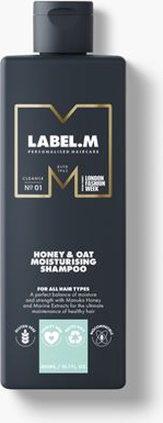 Label.M Honey & Oat Shampoo - 300 ml- Normale shampoo - Voor Alle haartypes -