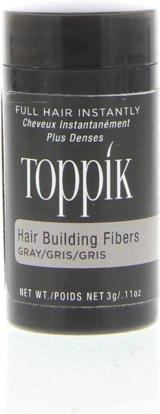 Toppik Hair Building Fibers Grijs | 12 gram | Cosmetische Haarverdikker, Verbergt haaruitval (Direct voller haar)