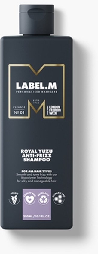 Label.M Royal Yuzu Anti-Frizz Shampoo - 300 ml- Normale shampoo - Voor Alle haartypes -
