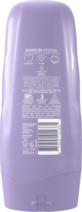 Andrélon Volume & Care Conditioner - 6 x 300 ml - Voordeelverpakking