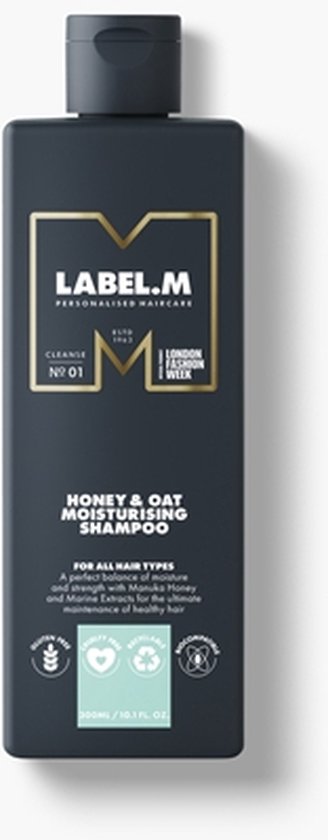 Label.M Honey & Oat Shampoo - 300 ml- Normale shampoo - Voor Alle haartypes -