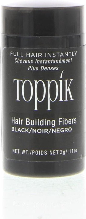 Toppik Hair Building Fibers Zwart | 27,5 gram | Cosmetische Haarverdikker, Verbergt haaruitval (Direct voller haar)