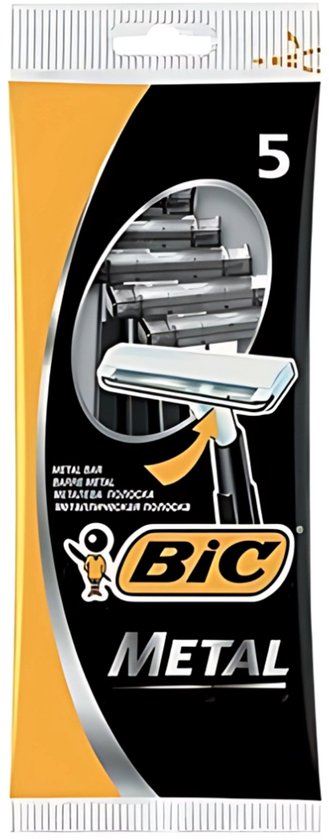 Bic - Scheermesjes - Metaal - Enkel Mesje - Wegwerpmesjes - 5 Scheermesjes