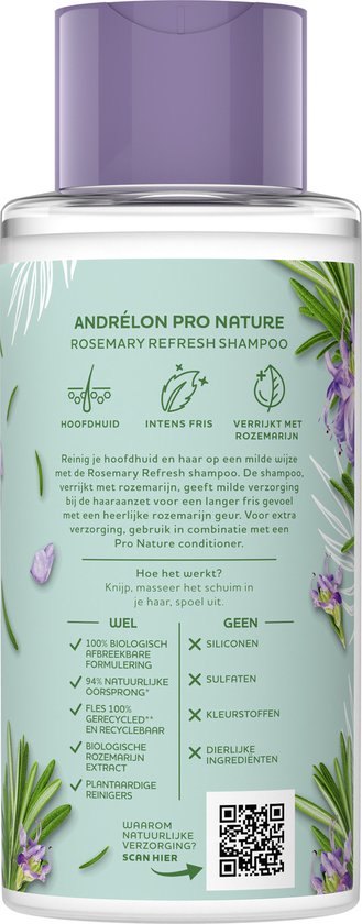 Andrélon Pro Nature Rosemary Refresh Shampoo 400 ml